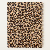 シックアニマルプリントブラウンパターンモノグラム プランナー手帳 (裏面)