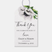 シックアネモネ結婚のサンキューギフトラベル ギフトタグ (正面)