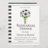 シックアネモンブーケリハーサルディナー招待状 招待状 (正面/裏面)