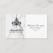 シックアンティークブラックシャンデリアマーブル名刺 名刺 (正面)