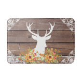 シックアンティーク素朴バーンウッドディアー〔雄ジカの〕枝角 バスマット (正面)