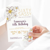 シックアンドサシーホワイト金ゴールドモダンジャスミンフローラ 招待状