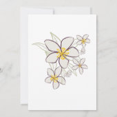 シックアンドサシーホワイト金ゴールドモダンジャスミンフローラ 招待状 (裏面)