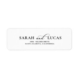 シックアーチモダンスタイリッシュエレガント差出人住所 ラベル