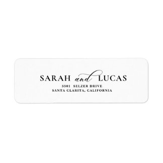 シックアーチモダンスタイリッシュエレガント差出人住所 ラベル