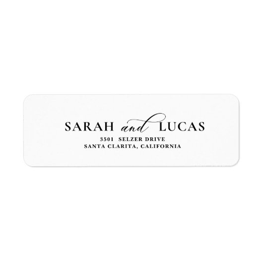 シックアーチモダンスタイリッシュエレガント差出人住所 ラベル (正面)