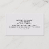 シックアーティストアーモダントディレクターギャラリークリエイティブ 名刺 (裏面)