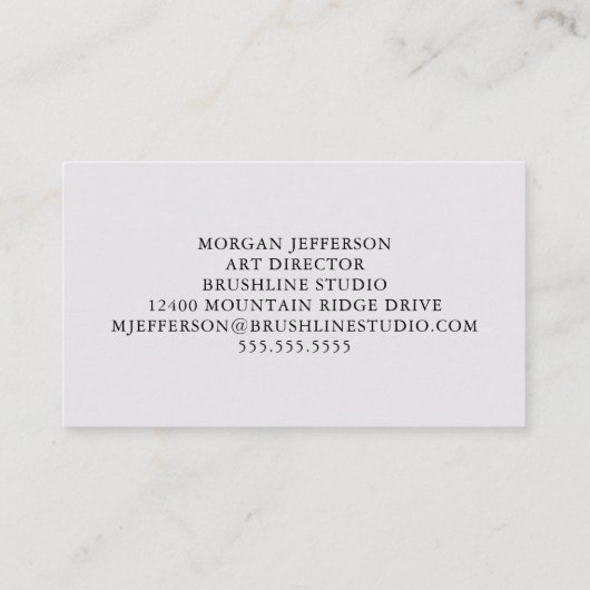 シックアーティストアーモダントディレクターギャラリークリエイティブ 名刺 (裏面)