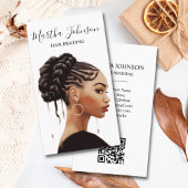 シックアートアフロアメリカン編組QRコード 名刺