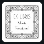 シックアールデコ個人名Ex Libris蔵書票 スクエアシール<br><div class="desc">私たちの絶妙なアールデコスタイルEx Libris蔵書票、フレームとデコスタイリッシュタイポグラフィを備えお洒落てあなたの図書館を高めモダンなさい。本を愛する人やコレクターに最適なエレガントこの蔵書票は、あなたの大切なボリュームに洗練とパーソナライズのtouchを追加する。Ex Libris蔵書票は精密で印象的なデザインを施し、ヴィンテージの魅力とシームレスに融合しコンテンポラリーてしゃれている、見識ある読者に理想的な贈り物となる。この機能芸術を使って、あなたの本を時代素晴らしを超越した宝物に変えなさい。</div>