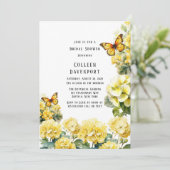 シックイエローアジランゲアバタフライブライダルシャワー 招待状 (スタンド正面)