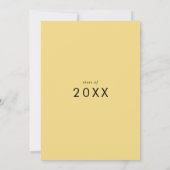 シックイエローグラードキャップ卒業パーティー 招待状 (裏面)