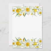 シックイエローダフォディル春フローラ誕生日 招待状 (裏面)