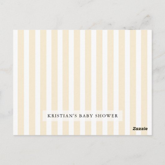 シックイエローテニストライプのス名門私立校風のサンキューカード ポストカード (裏面)