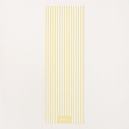 シックイエローバナナマニアホワイトストライプラインカスタム ヨガマット