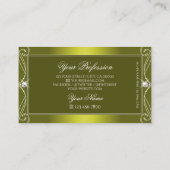 シックイエローマスタードスパー華美クルジュエリーオーナメント 名刺 (裏面)