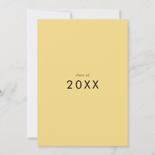 シックイエロー卒業パーティー 招待状 (裏面)