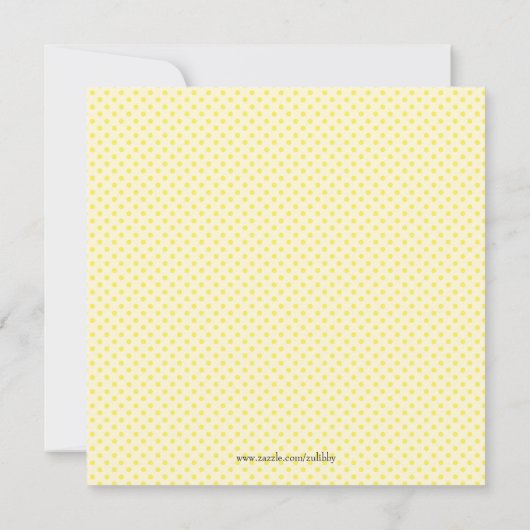 シックイエロー&グリーンバタフライのジェンダーリビール 招待状 (裏面)