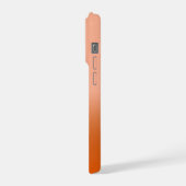 シックイニシャルモノグラムカンタローペオレングラデーションジ名 iPhoneケース (左側面)