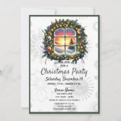シックウィンターワンダーランドクリスマスパーティの招待状 招待状 (正面)
