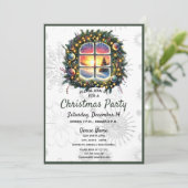 シックウィンターワンダーランドクリスマスパーティの招待状 招待状 (スタンド正面)