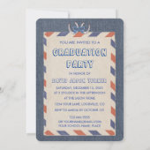 シックウェスタンブーツハットデニム卒業招待状 招待状 (裏面)