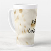 シックウェスタン金ゴールドホワイトクリームコウィド カフェラテマグ (左アングル)