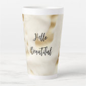 シックウェスタン金ゴールドホワイトクリームコウィド カフェラテマグ (正面)