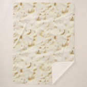 シックウェスタン金ゴールドホワイトクリームコウィド シェルパブランケット (正面)