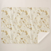 シックウェスタン金ゴールドホワイトクリームコウィド シェルパブランケット (正面(横))