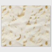 シックウェスタン金ゴールドホワイトクリームコウィド ラッピングペーパー (フラット)