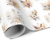 シックウエスタンボホフローラブーケパターン ラッピングペーパー (ロールコーナー)