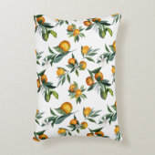 シックウォーターカラーシトラスプリント アクセントクッション (正面(垂直))