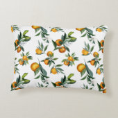 シックウォーターカラーシトラスプリント アクセントクッション (裏面)