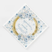 シックウォーターカラーパステルブルー金ゴールドグリッター結婚ズ (コーナー)