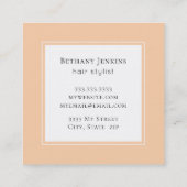 シックウォーターカラーフローラテラコッタビジネスカード スクエア名刺 (裏面)