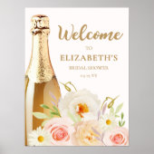 シックウォーターカラーフローラブライダルシャワーへようこそ ポスター (正面)