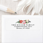 シックウォーターカラーフローラホリデイ差出人住所 ラベル (インサイチュ)