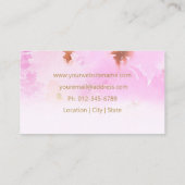 シックウォーターカラーフローラメイクアップアーティスト美容師 名刺 (裏面)