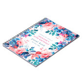 シックウォーターカラーフローラ90th誕生日ゲストブック ノートブック (左側)