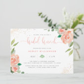 シックウォーターカラープオニー&ユーカリブライダルブランチ 招待状 (スタンド正面)
