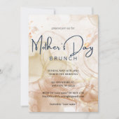 シックウォーターカラーマザーズデイブランチ招待状 招待状 (正面)