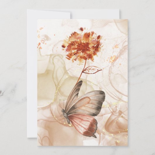 シックウォーターカラーマザーズデイブランチ招待状 招待状 (裏面)