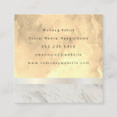 シックウォーターカラーモノグラムルクスバー&マーブルトリム スクエア名刺 (裏面)