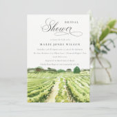 シックウォーターカラーワイナリービニヤードブライダルシャワー 招待状 (スタンド正面)