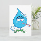 シックウォータードロップ招待状 招待状 (スタンド正面)