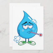 シックウォータードロップ招待状 招待状 (正面/裏面)