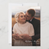 シックウォーターフローラ縁どリングや輪ベージュ結婚ズ 招待状 (裏面)