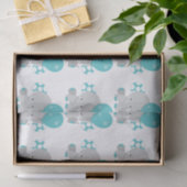 シックウッドティール(緑がかった色)ゾウ男女兼用ベビー 薄葉紙 (ギフト)