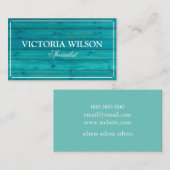 シックウッドブルーターコイズと白 名刺 (正面/裏面)